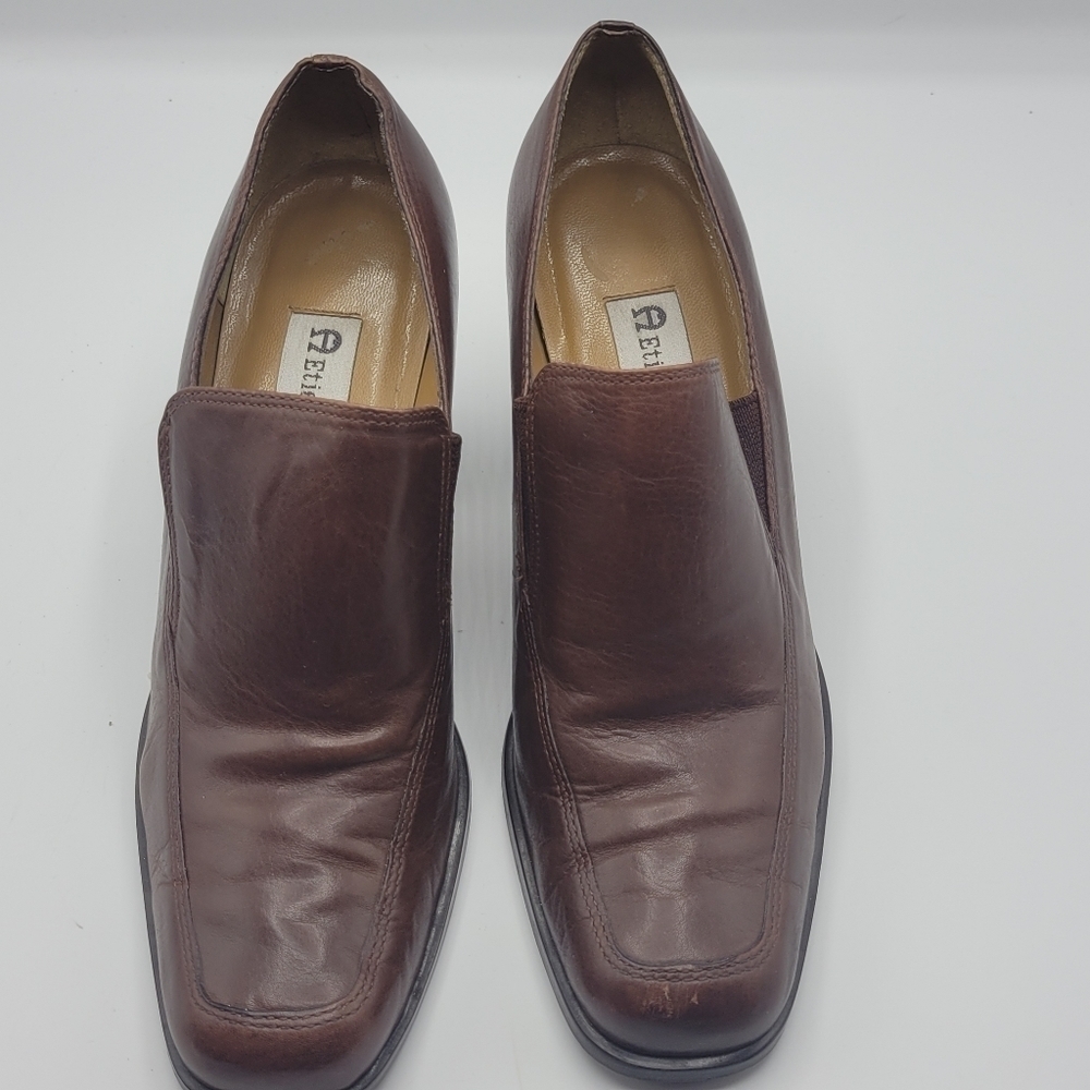Etienne Aigner all leather upper sterling heels size 5 1/2 M - Picture 12 of 14